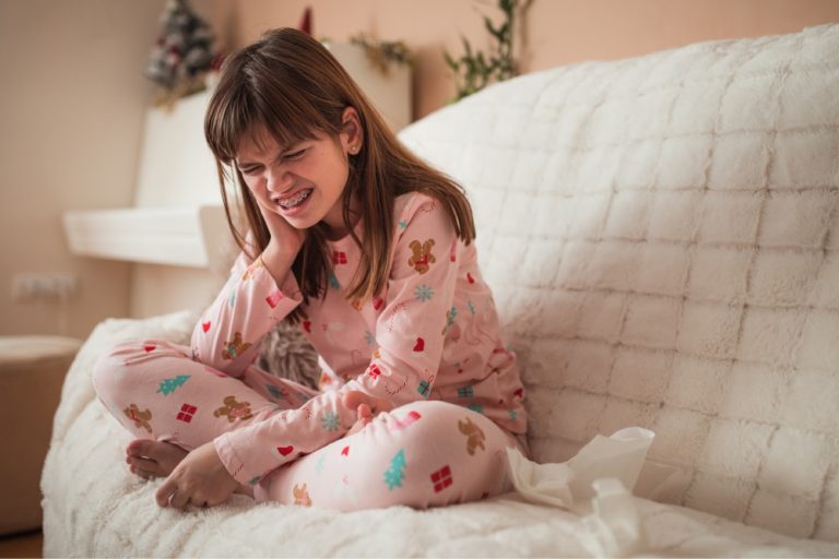 girl with ear pain