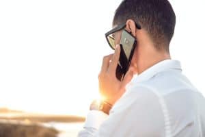 Man on the phone.