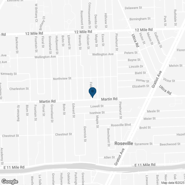 Map showing location of Blue Bell