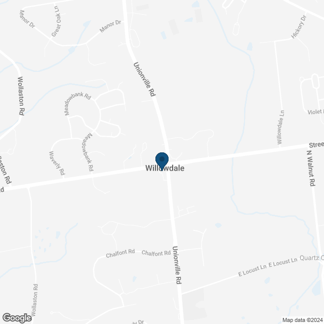 Map showing location of Kennett Square