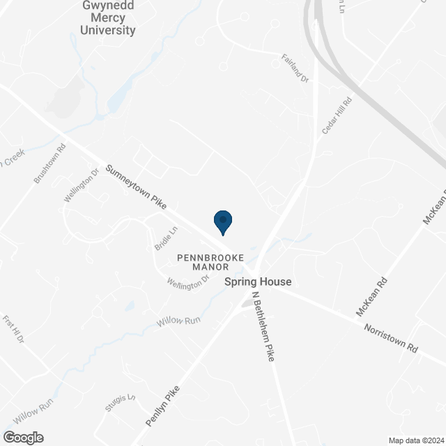 Map showing location of Spring House